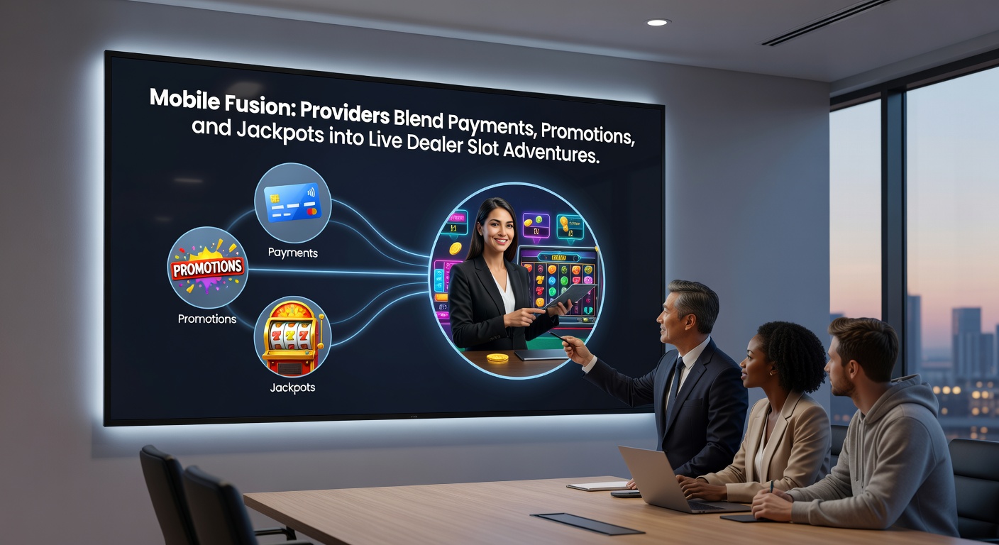 Smartphone mit Live-Dealer-Slot-Session, Jackpot-Zähler und Promo-Banner im Vordergrund
